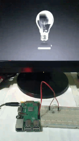 Raspberry Pi 3 with a led and GUI application